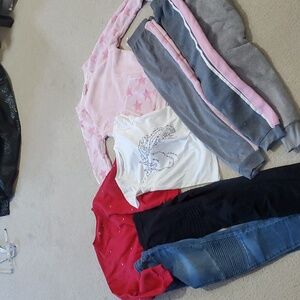Girls sweatshirt/jeans bundle